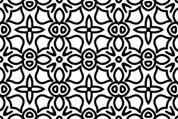 Fototapeta premium simple background. black and white seamless pattern