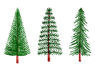 Christmas Fir Tree Watercolor
