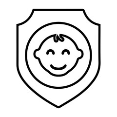 Child, protection, care icon
