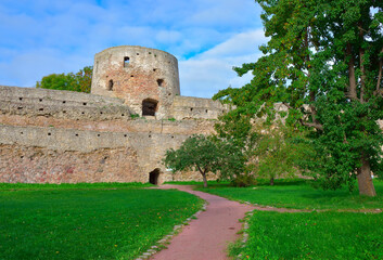The old Izborsk stone fortress - obrazy, fototapety, plakaty