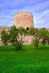 The old Izborsk stone fortress