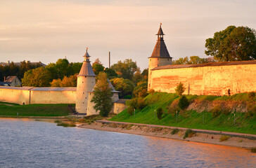 The walls of the Pskov Kremlin