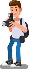 Photographers and Graphic Design vector, Cartoon character Set