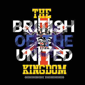British London slogan tee graphic typography for print t shirt,illustration stock vector,art, style
