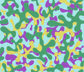 texture camouflage army yellow green blue purple seamless repeat