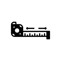 Black solid icon for measures