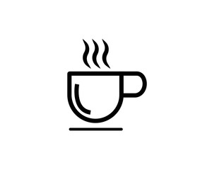 cup of coffee white backgroound