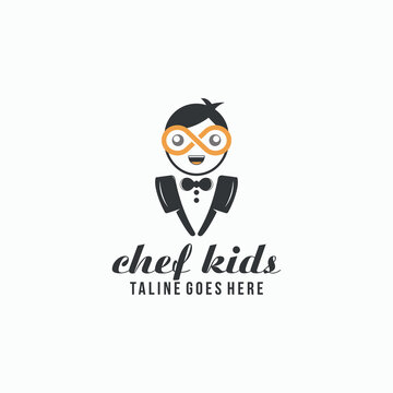 Medium boy logo illustration cooking with knife icon template