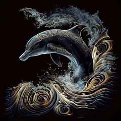 dolphin - obrazy, fototapety, plakaty