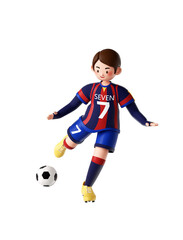 Obraz premium 3D Soccer player playing soccer