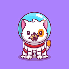 Cute Cat Astronaut With Ball Cartoon Vector Icon Illustration. 
AnimalTechnology Icon Concept Isolated Premium Vector. 
Flat Cartoon Style