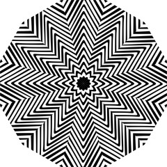 Mandala. Black on white background decorative element. Circular geometric abstract line art