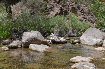 Naklejka na ściany i meble West Creek in Unaweep Canyon (Mesa County, Colorado, USA)
