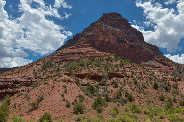 towering butte at the entrance of Salt Creek Canyon
 near Gateway (Mesa County, Colorado, United States)