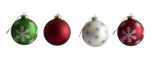 Christmas balls, Christmas Decoration transparency background