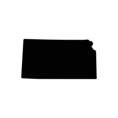 Fotobehang Black solid icon for kansas © WEBTECHOPS