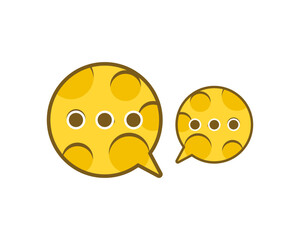 Bubble chat with cheese inside