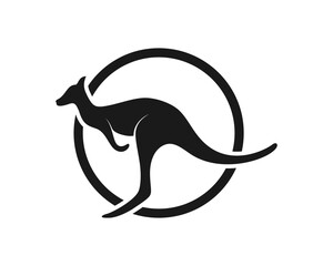 Obraz premium Circle shape with kangaroo inside