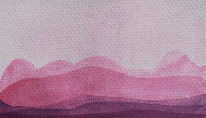 abstract purple and pink water color hand painted background, with copy space 