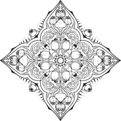 Mantra Mandala, The Meditation art for Adults to coloring Drawing with Hands By Art By Uncle Collections Find out with Patterns of the Universe you can create Happiness - Concentration - Wisdom