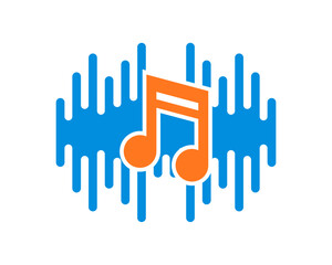 rhythm with music note inside