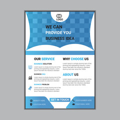 Business Letterhead Flyer Template Design Corporate letterhead with flat style Creative Modern