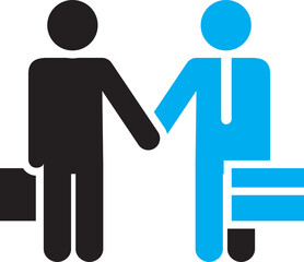 corporate management and business leader training icon and symbol