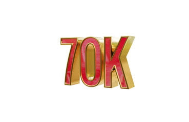 70k left side rotated 3d transparent rendered icon