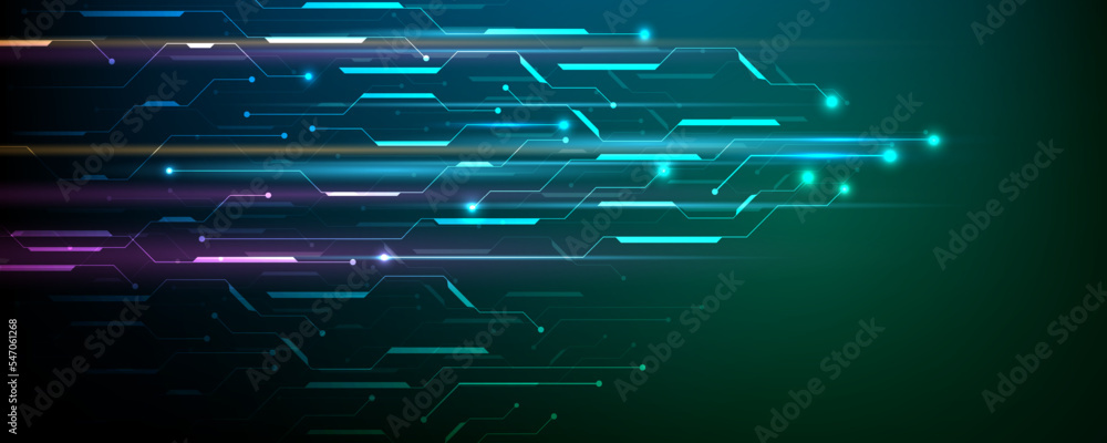 Poster abstract background image of technology network concept