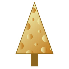 Gold light abstract Christmas tree decoration