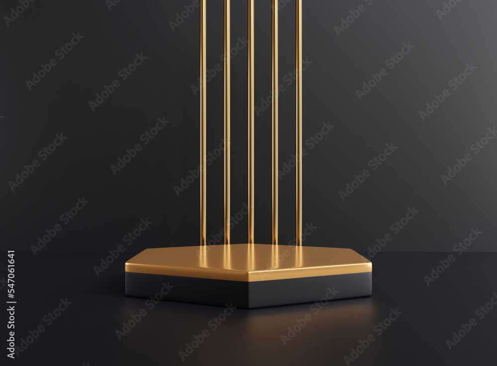 Poster 3d background scene with podium. minimal product display mockup with geometric shape object. 3d rend