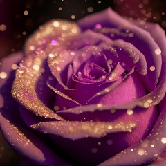 Closeup Macro Photography Illustration of Rose Flower | Created using Midjourney and Photoshop