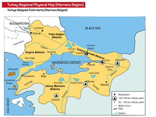 Obraz premium Part of Turkey - maps and sections of Turkey - Vector