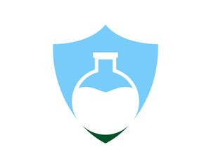 Shield with potion bottle inside