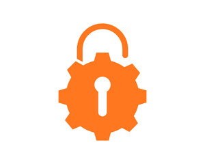 Padlock with gear shape inside