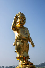 Golden Sculpture Lord Buddha Baby, Lumbini.
