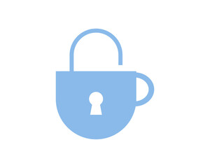 Cup shape with padlock inside