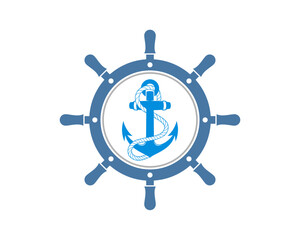 Steering wheel with anchor inside
