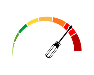 Speedometer with screwdriver shape inside