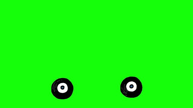Simple wheels for a van or any other car cartoon animation isolated. Fast driving. Seamless loop, alpha channel included.