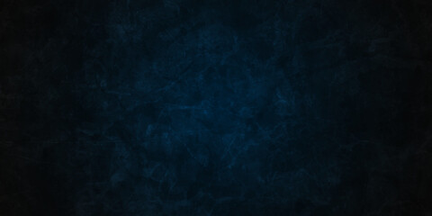 Black and blue stone concrete grunge wall texture and backdrop background anthracite panorama. Panorama dark black or blue slate background or texture.	
