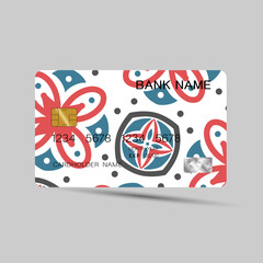 Credit card template, Luxurious. Editable vector design. illustration EPS10