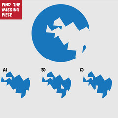 Mind game, Brain questions - IQ TEST, Visual intelligence questions, Find the missing part.
