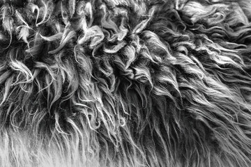 Sheep skin structure.Close up of sheep fur.