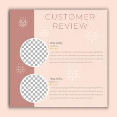 Happy Customer feedback review and personal  social media post template