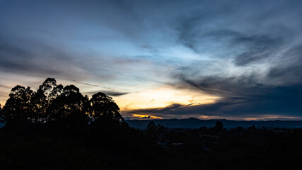 sunset in the mountains