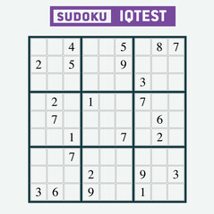 Sudoku puzzles, medium difficulty intelligence questions