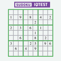 Sudoku puzzles, medium difficulty intelligence questions