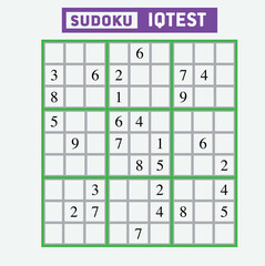Sudoku puzzles, medium difficulty intelligence questions