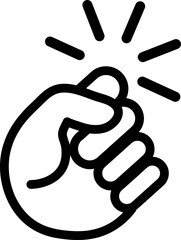 Hand knocking on door icon. Vector illustration on white background..eps